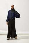 TWO COLOR ABAYA HANDMADE-BLACK NAVY BLUE