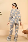 Ayıcık Baskılı Pijama Takımı-GRİ