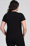 Baskılı Basic T-shirt-SİYAH