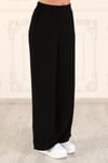 Beli lastikli Dokuma Pantalon-SİYAH