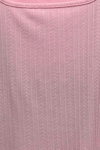 Büyük Beden Kare Yaka Uzun Kol Ribana Bluz-PEMBE