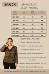 Büyük Beden Leopar Desen Degaje Yaka Transparan Bluz-KAHVE