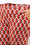 Desenli Örme Pantalon-KİREMİT