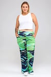 Desenli Örme Pantalon-yeşil