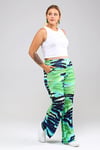 Desenli Örme Pantalon-yeşil