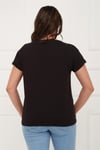 Duble kol geniş form cepli basic tshirt-SİYAH