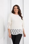 Etek ve kolucu dantel sweat