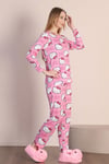 Hello Kitty Desenli Pembe Uzun Kol Pamuklu Pijama
