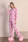 Hello Kitty Desenli Pembe Uzun Kol Pamuklu Pijama