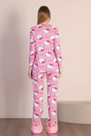 Hello Kitty Desenli Pembe Uzun Kol Pamuklu Pijama