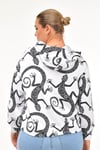 Kertenkele Desenli Sweatshirt-BEYAZ