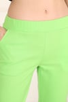 Neon Yeşil Krep Skuba Jogger Eşofman Altı