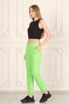 Neon Yeşil Krep Skuba Jogger Eşofman Altı