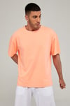 Oversize Erkek Tshirt-NEON ORANJ