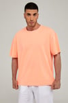Oversize Erkek Tshirt-NEON ORANJ