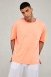 Oversize Erkek Tshirt-NEON ORANJ