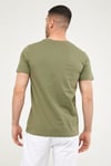 V Yaka Erkek Basic Tshirt-HAKİ