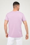 V Yaka Erkek Basic Tshirt-LİLA