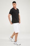 V Yaka Erkek Basic Tshirt-SİYAH