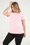 Yuvarlak Yaka Basic Tshirt-PEMBE