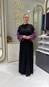 DEFNE ABAYA - MOR & ŞAL & İÇLİK TAKIM