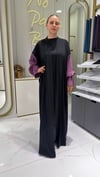 DEFNE ABAYA - MOR & ŞAL & İÇLİK TAKIM