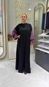 DEFNE ABAYA - MOR & ŞAL & İÇLİK TAKIM