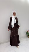 Dizde Biyeli Abaya - Siyah 