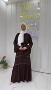 Dizde Biyeli Abaya - Siyah 