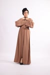 Düz Abaya - Vizon