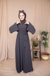 Düz Abaya - Antrasit 