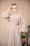 Düz Abaya - Bej 