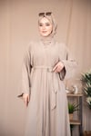 Düz Abaya - Bej 