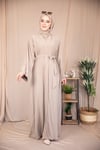 Düz Abaya - Bej 
