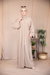 Düz Abaya - Bej 