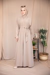 Düz Abaya - Bej 