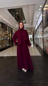 Düz Abaya - Bordo