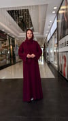 Düz Abaya - Bordo
