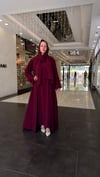 Düz Abaya - Bordo