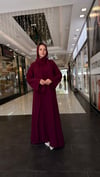 Düz Abaya - Bordo