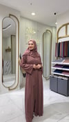 İnci Şerit Abaya Gül Kurusu