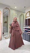 İnci Şerit Abaya Gül Kurusu