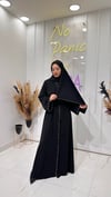 İnci Şeritli Abaya- Siyah