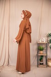İnci Şeritli Abaya - Taba
