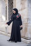 Nakışlı Abaya - Siyah