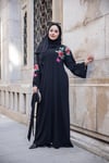 Nakışlı Abaya - Siyah