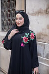 Nakışlı Abaya - Siyah