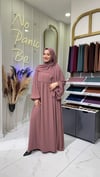 Robalı Elbise - Gül Kurusu 