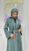 Taş Şerit Abaya - Mint Yeşili 