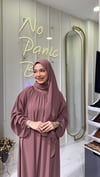 Yaka Büzgülü Elbise-Gül Kurusu